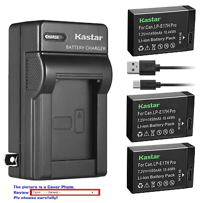 Kastar LP-E17H Pro Battery AC Charger For Canon EOS Rebel T6s EOS Rebel T7i • $42.49