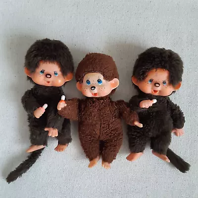 Lot Of 3 Vintage Sekiguchi Monkey Thumb Sucking Soft Plush Toy 8 /20 Cm • $29