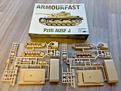 Armourfast 1/72 Scale WWII German PZIII Ausf J (2 Tank Kit) New Old Stock • $35