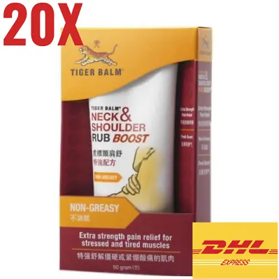 20 X 50gm Tiger Balm Neck & Shoulder Rub Boost Extra Strength Pain Relief - DHL • $178.77