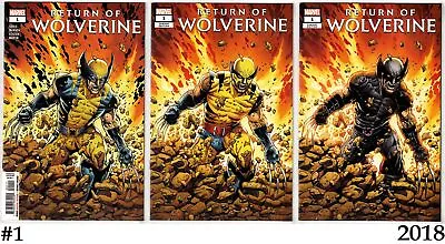 Return Of Wolverine #1 3-cover Set (2018)-cover A Original Costume X-force-vf+ • $17.99