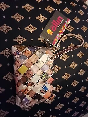 Nahui Ollin Candy Wrapper Celebrity Purse Handbag Wristlet Zipper Clutch • $15