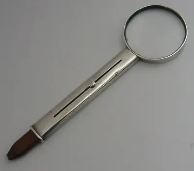 RARE S MORDAN ENGLISH STERLING SILVER PROPELLING PENCIL MAGNIFYING GLASS C1920 • $208.39