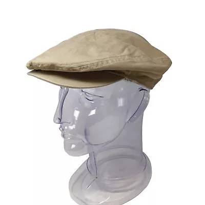 A. Kurtz Men's Hat Cap Newsboy Khaki Size S/M Snap Brim Camo Interior Military • $28.77