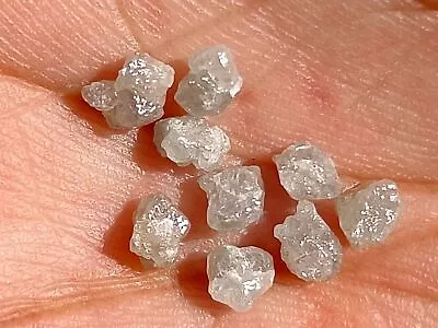 3.0 Cts Diamonds Lot Raw White Grey Diamonds Rough Uncut Diamonds Jewel Use • £28.32