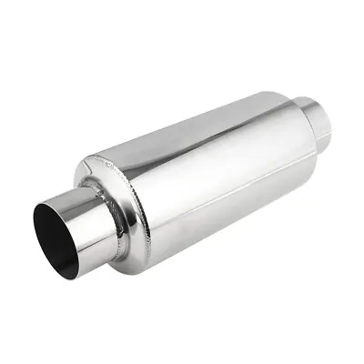 3 Inlet /Outlet  Performance Exhaust Muffler Resonator Stainless Steel 12  Long • $55.09