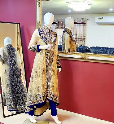 Designer Indian Pakistani Party Wear Anarkali Long Salwar Kameez Size 38 M • $96.51