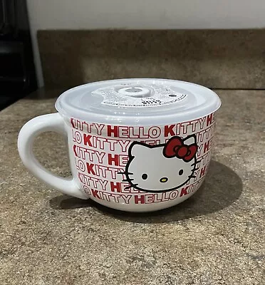 Hello Kitty Sanrio Soup Mug With Pressure Release Lid 24 Oz Travel Cup Large • $11.99