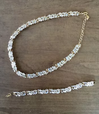 Swarovski Crystal Necklace And Bracelet Set • $98