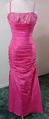 MORI LEE 3/4 Prom Dress BARBIE PINK Formal Evening Pageant Gown • $34.95