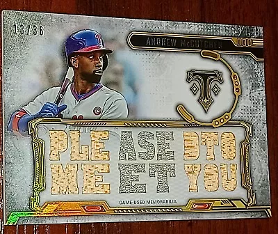 2020 Triple Threads Relics #TTR-MCC2 Andrew McCutchen Phillies Jersey/Bat SP /36 • $18.75