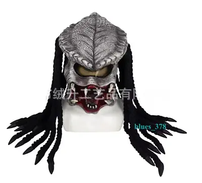 Halloween Cosplay Party Costume Props Predator Motorcycle Helmet Dress Up Mask • $42.53