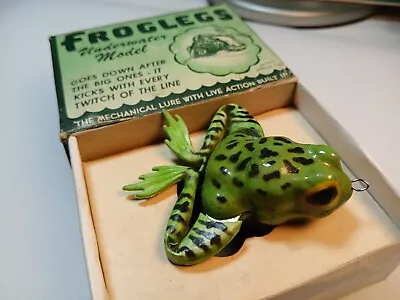 Vintage Jenson Froglegs Underwater Model#204 Mechanical Frog In Box WacoTexas.  • $29