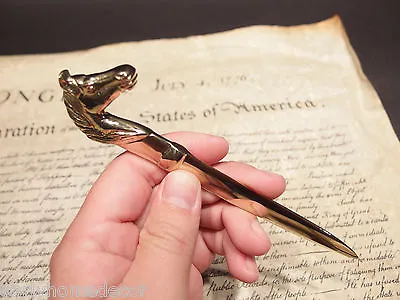 Vintage Antique Style Brass Horse Letter Opener Equestrian Desk Collectible • $20