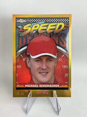 Michael Schumacher Topps Chrome 2023 Gold /50 Speed Demons • £75