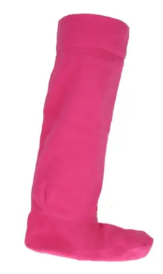 Womens Mens Ladies Fleece Wellie Wellington Boot Socks Liner Welly Warm 4-7 PINK • £8.99