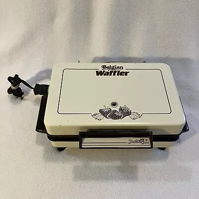 Vintage Belgian Waffler By Broil King Hudson MFG Waffle Maker Kitchen - Tested • $24.98