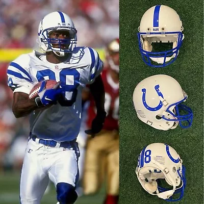 1997-99 Indianapolis Colts Schutt Pro Air Ii Game Helmet - Marvin Harrison Style • $725