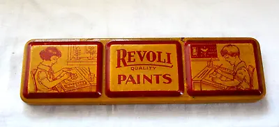 Vintage Child's Tin Litho Toy Rivoli USA Paint Box Watercolor Children Painting • $29.99