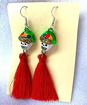 Catrina Skeleton  Earrings -  Day Of The Dead Jewelry - • $15