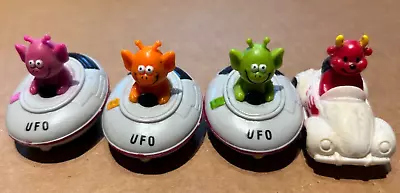 3 Russ Berrie Martian Alien UFO  & 1 Devil Bear Pull Back Toys Friction • $13