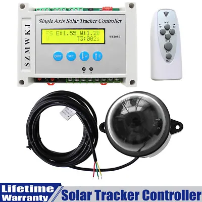 SZMWKJ 9V-35V Single Axis Solar Panel Auto Tracking LCD Solar Tracker Controller • £8.39