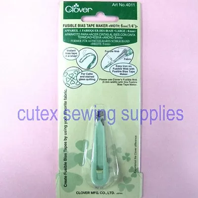 $5.50 • Buy Clover Fusible Bias Tape Maker - Finish Width Size 6mm (1/4 )
