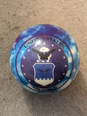 Brunswick Viz-A-Ball Air Force Bowling Ball 14 Lb Used  • $59.99