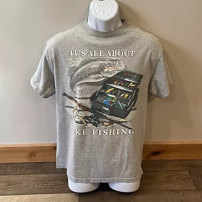 Vintage 1990’s National Heritage Men’s  Bass Fishing T-shirt • $25