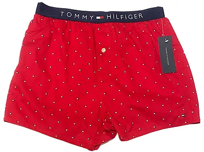 Tommy Hilfiger Button Fly Woven Boxer Medium (32-34)  Flag Print  Slim Fit • $17.94