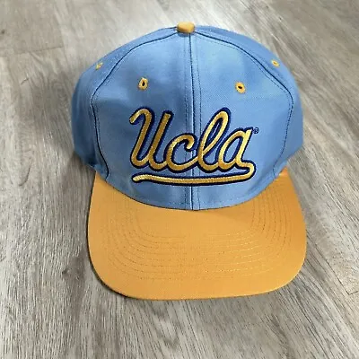 Vintage UCLA Bruins Hat Snapback College Logo 7 Script Blue Yellow Cap • $29.70