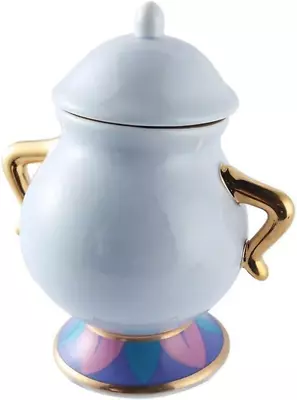 Tetera Mug Estilo Antiguo Bella Y Bestia Dibujos Animados Con Mrs. Potts Y Chip • $43.98