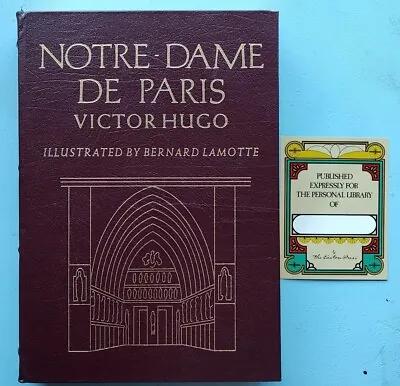 Notre-Dame De Paris Victor Hugo Easton Press Complete With Unused Bookplate Gilt • $27.95