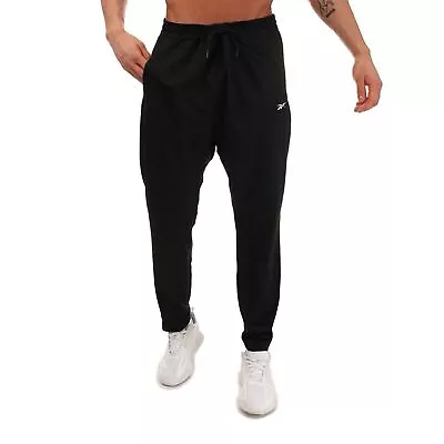 Men's Trousers Reebok Workout Ready Slim Fit Track Pants In Black • £24.99