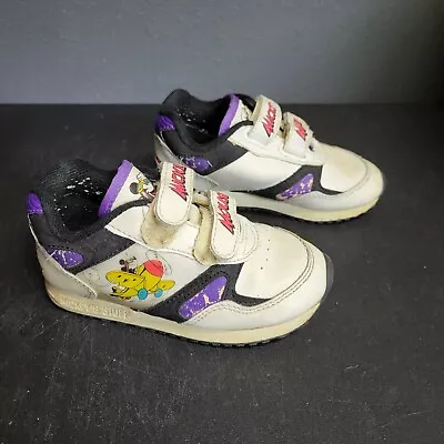 Vintage Mickey Mouse Mail Pilot Disney Baby Shoes Sneakers Infamt Size 7 • $24.95