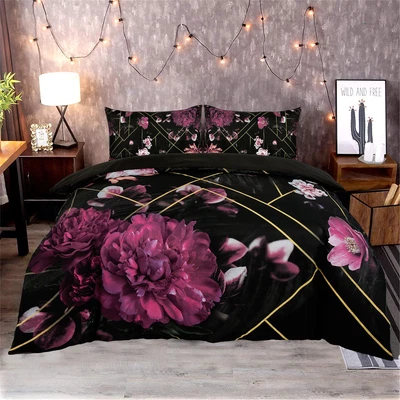 £19.69 • Buy Modern Floral Duvet Quilt Cover Bedding Single Double King Size