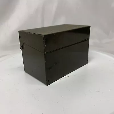 Vintage Metal Green Recipe Box • $21.99