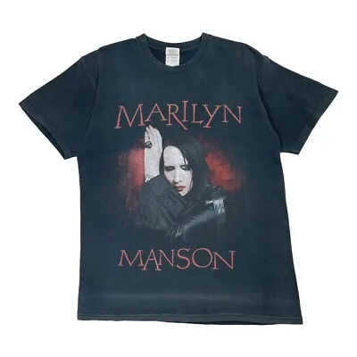 Vintage Marilyn Manson World Tour 2007 T-Shirt Thrashed Faded Size Medium M • £19.99