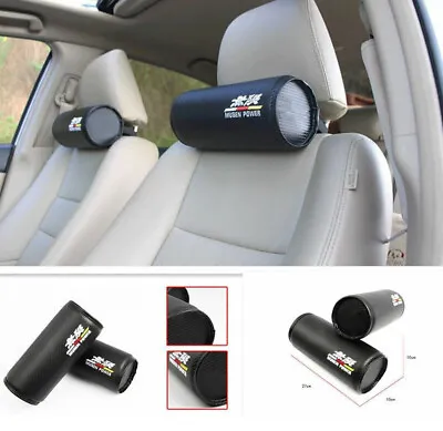 2x Car Seat Neck Rest Pillow Headrest Round Cushion Mugen Carbon For Honda • $63.59