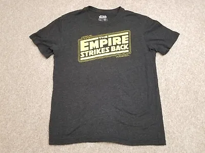 $12.99 • Buy Star Wars Shirt Men Large Black Crewneck Empire Strikes Back T Stars Background
