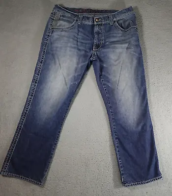 Decree Jeans Mens 38X30 Blue Slim Straight Classic Western Rock Punk • $19.60