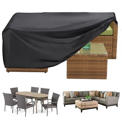 Heavy Duty Garden Furniture Cover Waterproof Rattan Table Outdoor Protection UK • £12.59