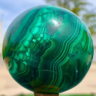 1.15LB Natural Malachite Egg Quartzcrystal Energy Ball Reiki Healing • $322