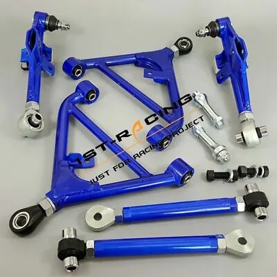 Adjustable Lower Control Arms Suspension KIT For Nissan 240SX S13 180SX Blue New • $263.19