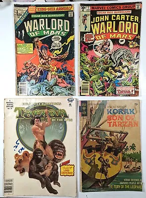 $10 • Buy Lot Of 4 Edgar Rice Burroughs Comic Books: John Carter Of Mars, Tarzan, Korak