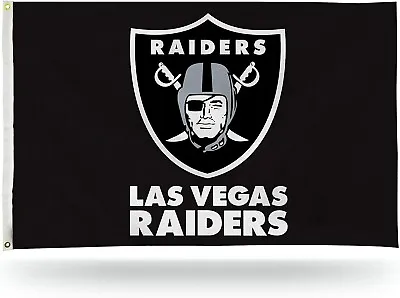 Las Vegas Raiders Oakland 3x5 Ft Flag Banner NFL Football Free Shipping • $12.99