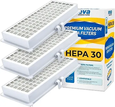 VEVA 3 Pack Premium Vacuum HEPA Filter Set Model SF-HA 30 Works W Miele S7 & U1 • $17