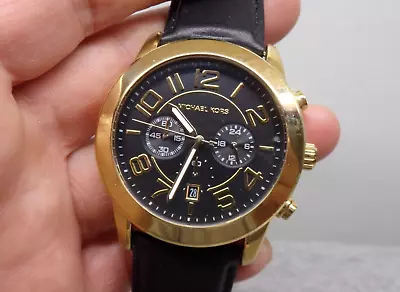 Men's MICHAEL KORS Chronograph Watch MK8287 W/ New Battery - Works Great! • $21.50