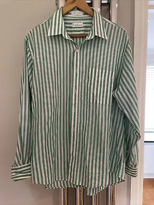 Vintage CACHAREL Men Long Sleeve Stripe Shirt Size L • £0.99