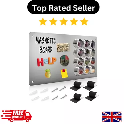 Raweao Magnetic Board For Wall 45x30cm Metal Magnets Display Board For Fridge • £22.99